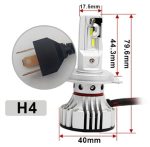 Autó LED H4 12V 36W 6000Lm 6000K (FLIP LED)