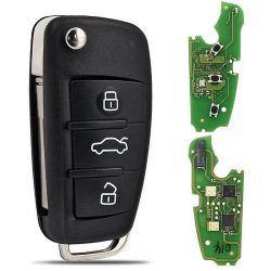 Audi A6 RS6 Q7 2004-2015 Bicskakulcs ház 868Mhz ID8E HU103T 3 gombos 4F0837220R