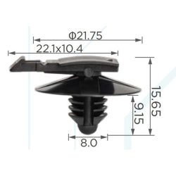 Audi Seat Skoda Vw Kábelrögzítő Vezetékrögzítő 1K0971848L