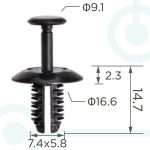   Audi Seat Skoda Volkswagen Lökhárító rögzítő patent N91158501