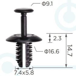 Audi Seat Skoda Volkswagen Lökhárító rögzítő patent N91158501